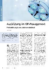 Vorschauseite 1: Ausbildung im OP-Management. Praxiserfahrung ist und bleibt entscheidend.