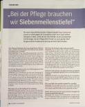 Vorschauseite 1: Bei der Pflege brauchen wir Siebenmeilenstiefel.