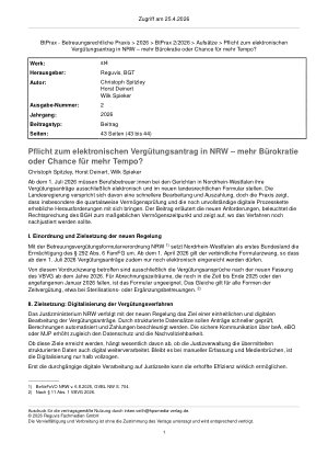 Vorschauseite 1: Pflicht zum elektronischen Vergütungsantrag in NRW – mehr Bürokratie oder Chance für mehr Tempo?