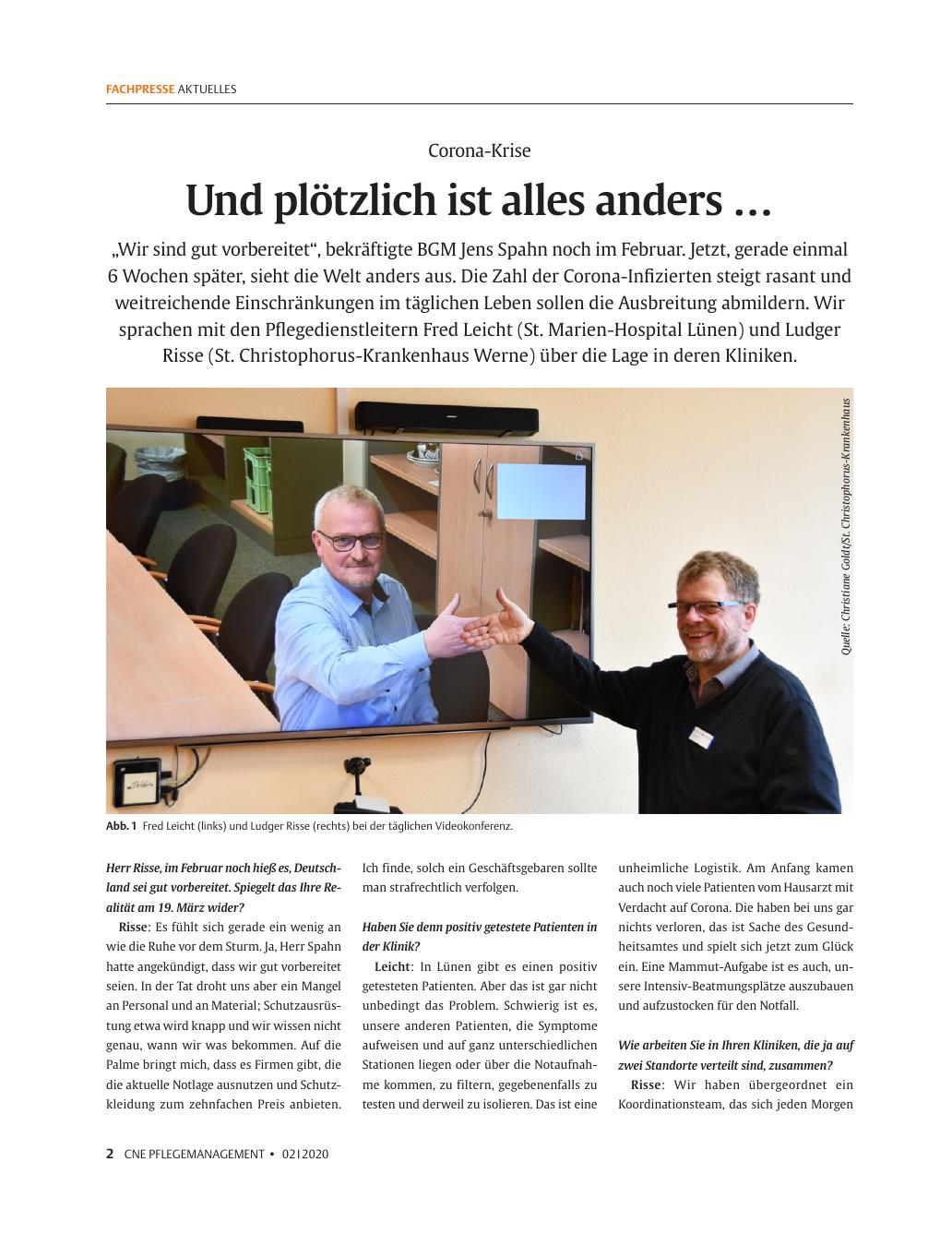 Vorschauseite 1: Und plötzlich ist alles anders?