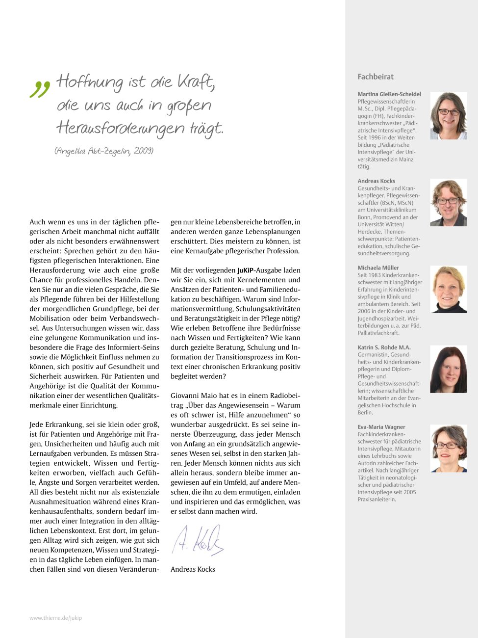 Vorschauseite 1: Editorial