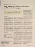 Vorschauseite 1: Zum Umgang mit Todeswünschen in Pflegeeinrichtungen