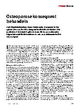Vorschauseite 1: Osteoporose konsequent behandeln