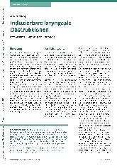 Vorschauseite 1: Induzierbare Laryngeale Obstruktionen Erste Ansätze zur logopädischen Behandlung