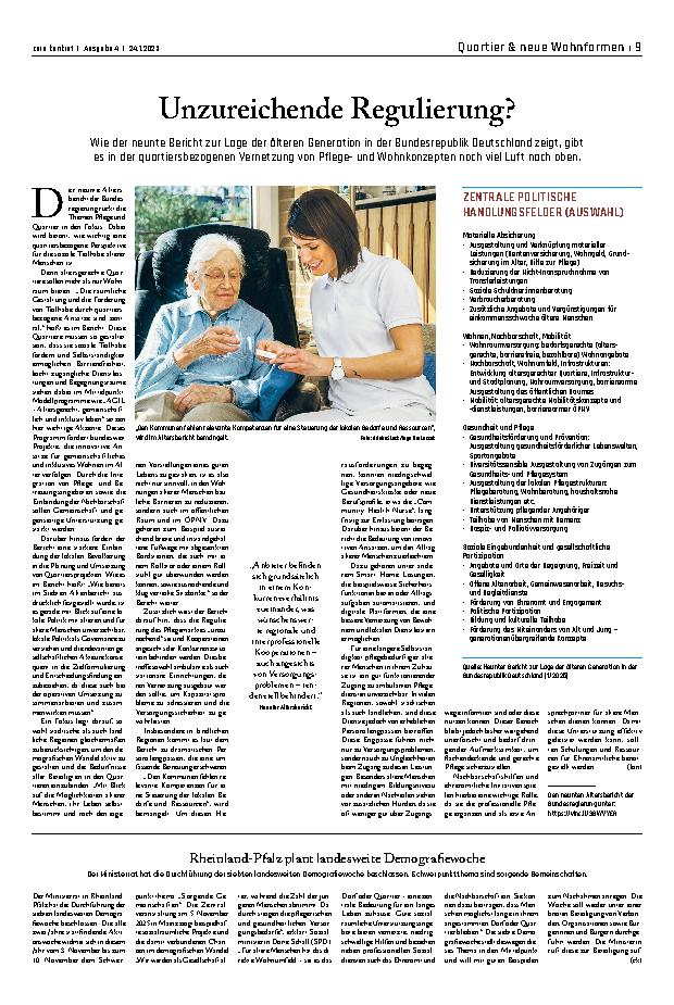 Vorschauseite 1: Unzureichende Regulierung?