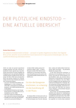 Vorschauseite 1: Der plötzliche Kindstod - eine aktuelle Übersicht