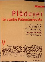 Vorschauseite 1: Plädoyer für starke Patientenrechte