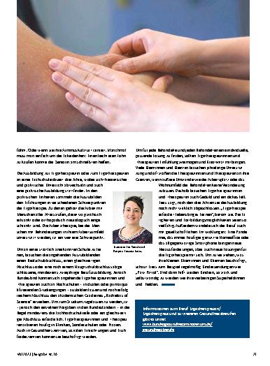 Vorschauseite 2: Ergotherapeutinnen und -therapeuten: Den Alltag selbst bewältigen helfen