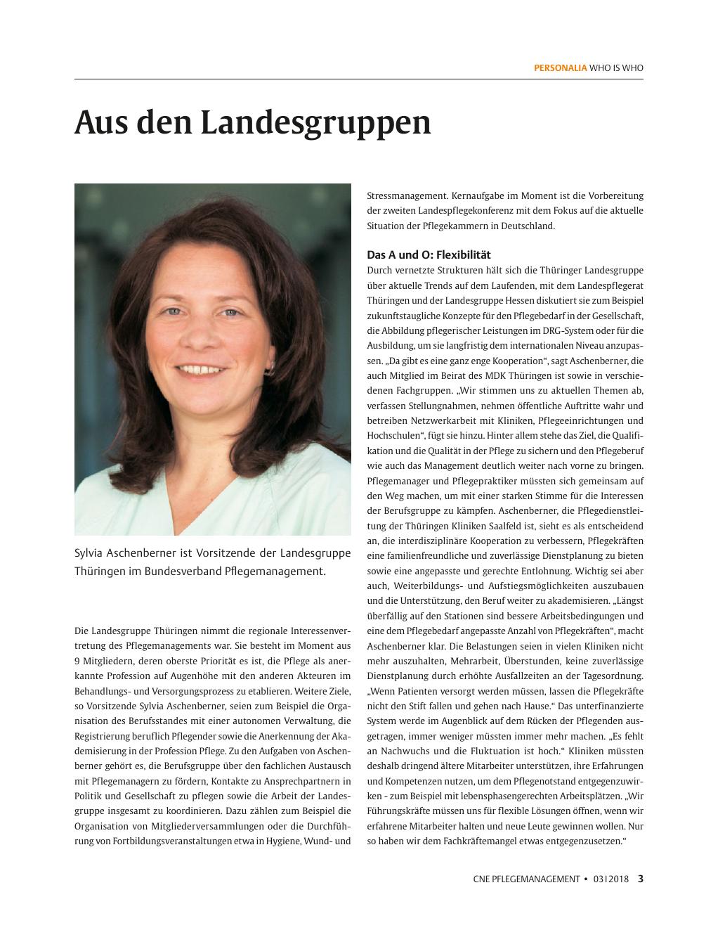 Vorschauseite 1: Aus den Landesgruppen