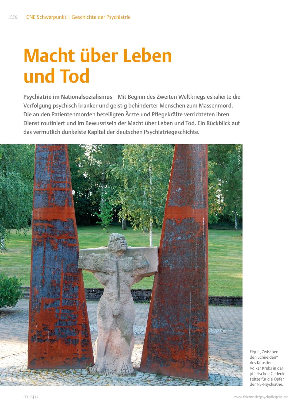 Vorschauseite 1: Macht über Leben und Tod