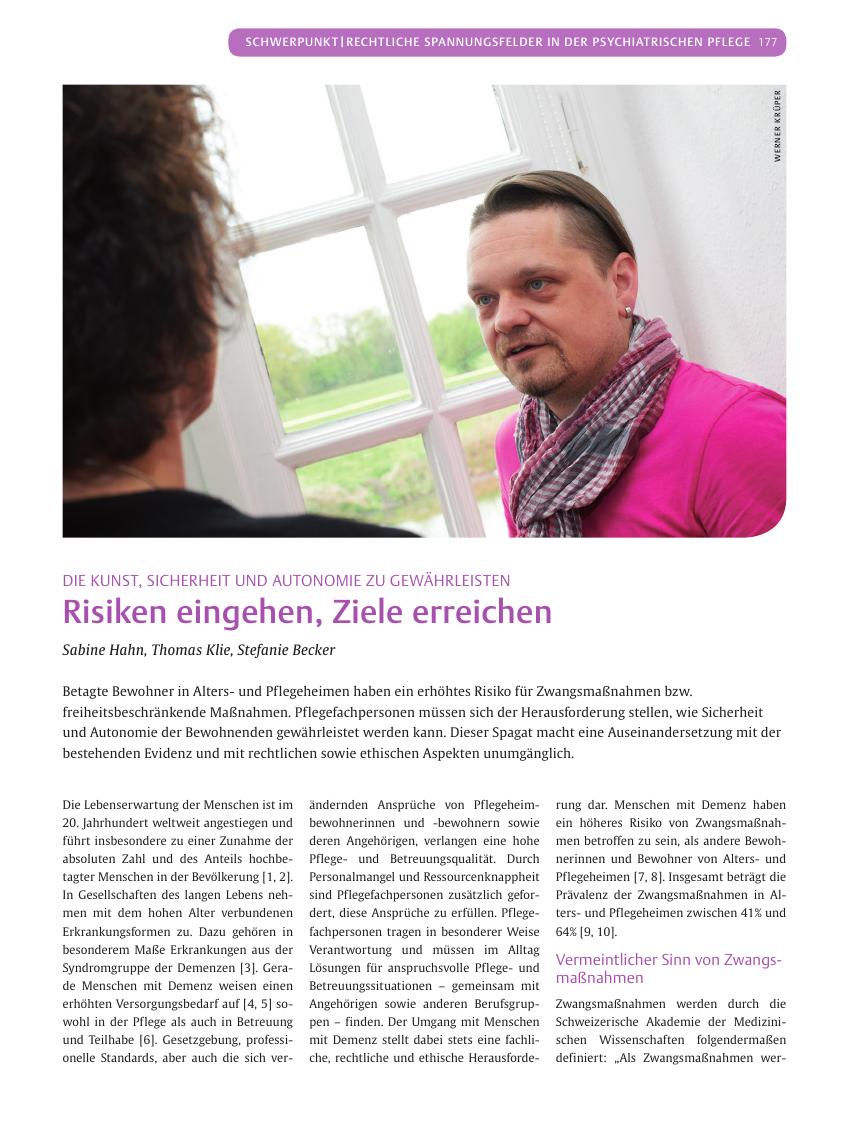 Vorschauseite 1: Risiken eingehen, Ziele erreichen