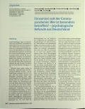 Vorschauseite 1: Einsam(er) seit der Coronapandemie: Wer ist besonders betroffen? - psychologische Befunde aus Deutschland