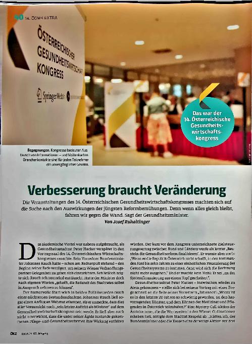 Vorschauseite 1: Verbesserung braucht Veränderung