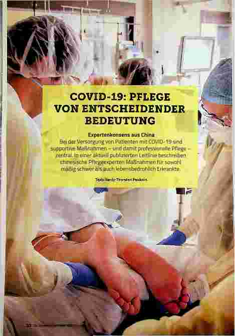 Vorschauseite 1: COVID-19: PFLEGE VON ENTSCHEIDENDER BEDEUTUNG