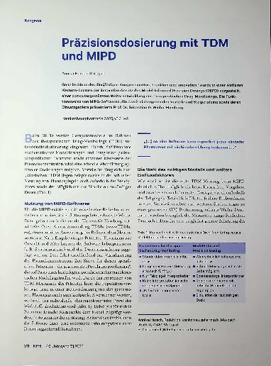 Vorschauseite 1: Präzisionsdosierung mit TDM und MIPD