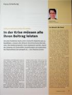 Vorschauseite 1: In der Krise müssen alle ihren Beitrag leisten.