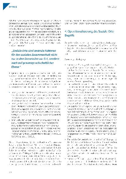 Vorschauseite 3: Sozialer Raum, soziale Orte, sozialer Zusammenhalt.