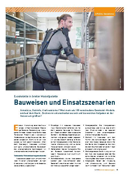 Vorschauseite 1: Exoskelette in breiter Modellpalette Bauweisen und Einsatzszenarien