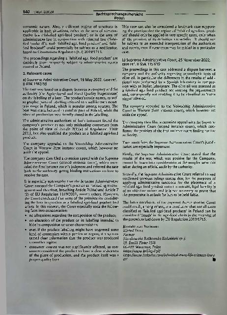 Vorschauseite 3: Rechtsprechungsübersicht Polen