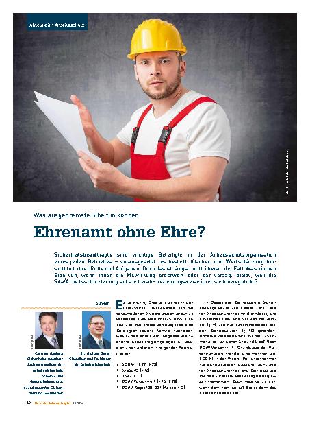 Vorschauseite 1: Was ausgebremste Sieben tun können: Ehrenamt ohne Ehre?