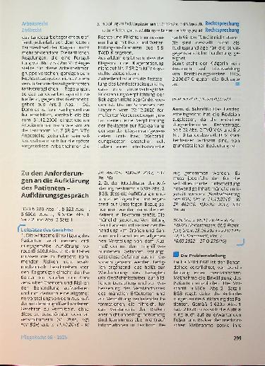Vorschauseite 1: Zu den Anforderungen an die Aufklärung des Patienten - Aufklärungsgespräch