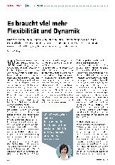 Vorschauseite 1: Es braucht viel mehr Flexibilität und Dynamik.