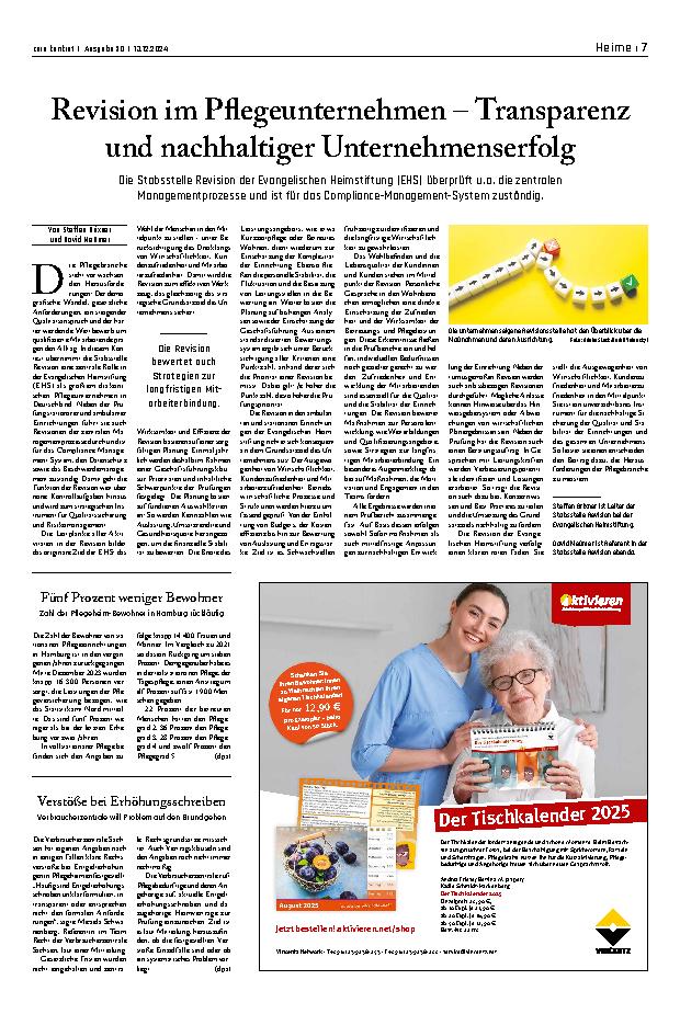 Vorschauseite 1: Revision im Pflegeunternehmen – Transparenz und nachhaltiger Unternehmenserfolg