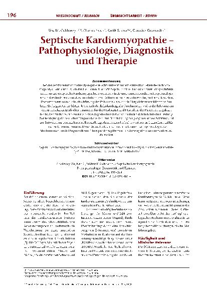 Vorschauseite 1: Septische Kardiomyopathie – Pathophysiologie, Diagnostik und Therapie