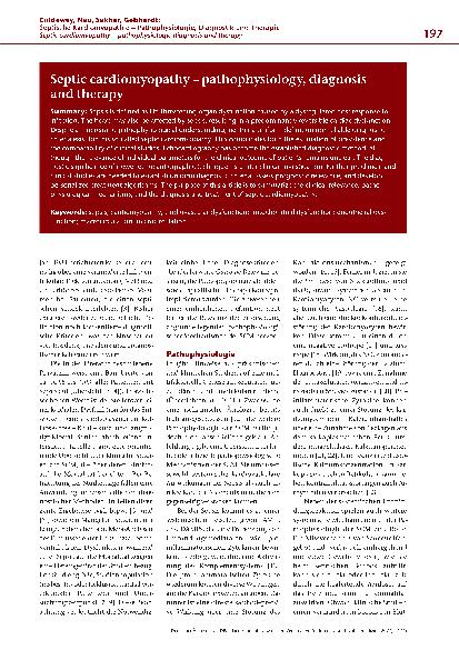 Vorschauseite 2: Septische Kardiomyopathie – Pathophysiologie, Diagnostik und Therapie