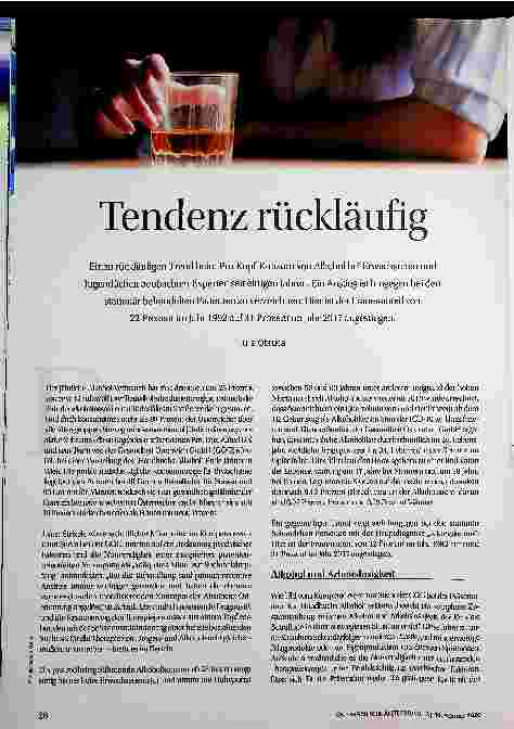 Vorschauseite 1: Tendenz rückläufig.