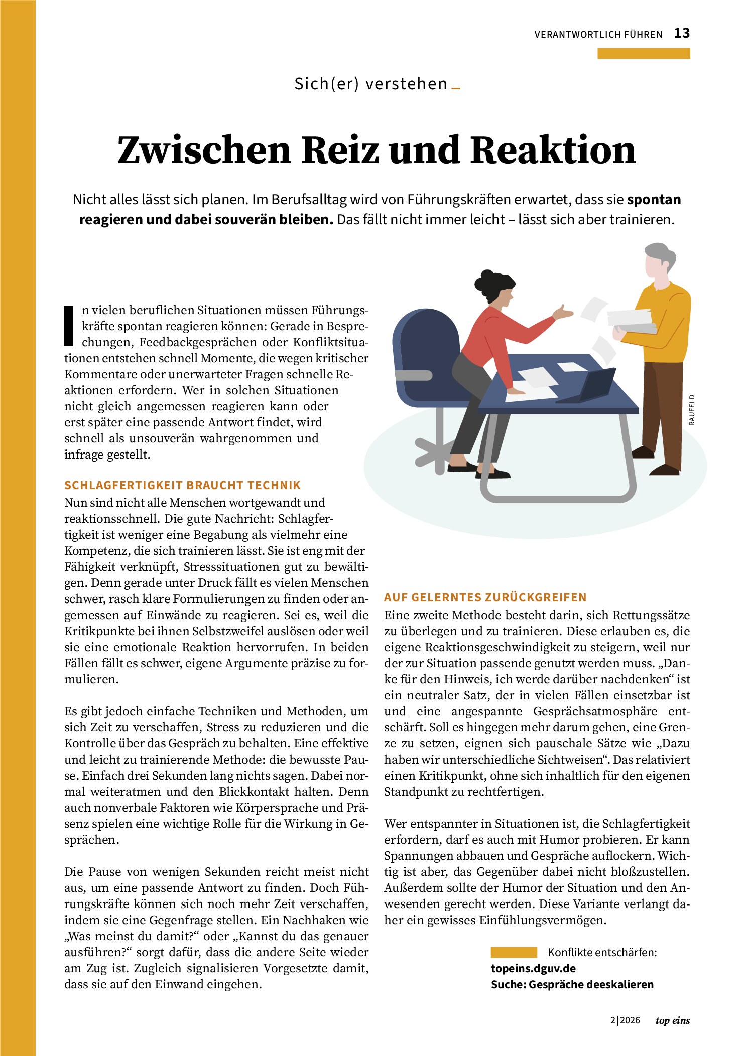 Vorschauseite 1: Zwischen Reiz und Reaktion