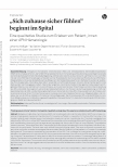 Vorschauseite 1: „Sich zuhause sicher fühlen“ beginnt im Spital. Eine qualitative Studie zum Erleben von Patient_innen einer APN Hämatologie.