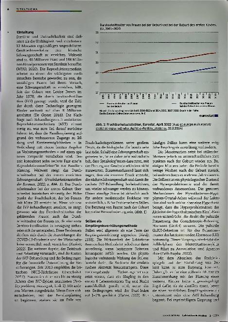 Vorschauseite 2: Stillen während einer Kinderwunschbehandlung
