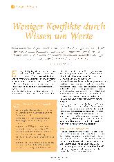 Vorschauseite 1: Weniger Konflikte durch Wissen um Werte