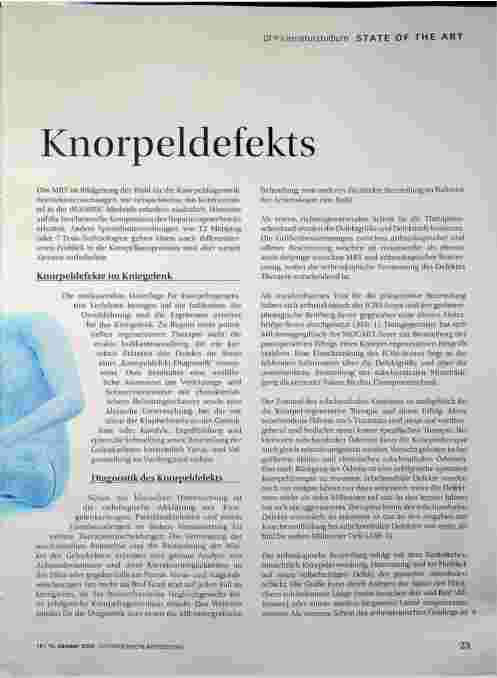 Vorschauseite 2: Operative Therapie des Knorpelsdefekts