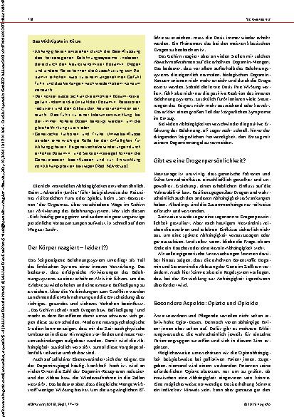 Vorschauseite 2: Zu den biologischen Grundlagen der Abhängigkeitskrankheiten