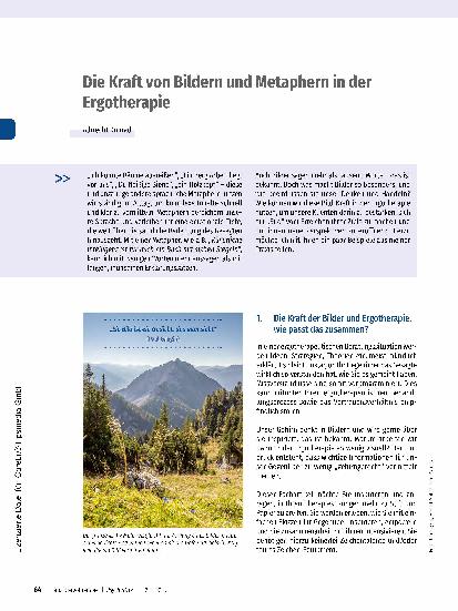 Vorschauseite 1: Die Kraft von Bildern und Metaphern in der Ergotherapie