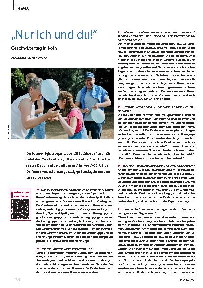 Vorschauseite 1: „Nur ich und du!” Geschwistertag in Köln