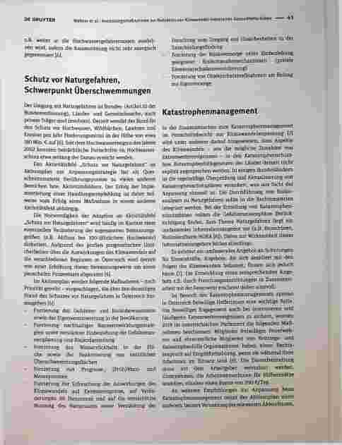 Vorschauseite 2: Anpassungsmaßnahmen zur Reduktion von Klimawandel-induzierten Gesundheitsrisiken in Österreich: Schwerpunkt Überschwemmungen