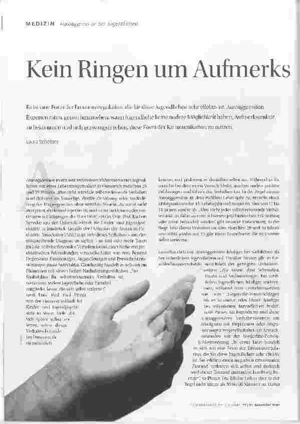 Vorschauseite 1: kein Ringen um Aufmerksamkeit