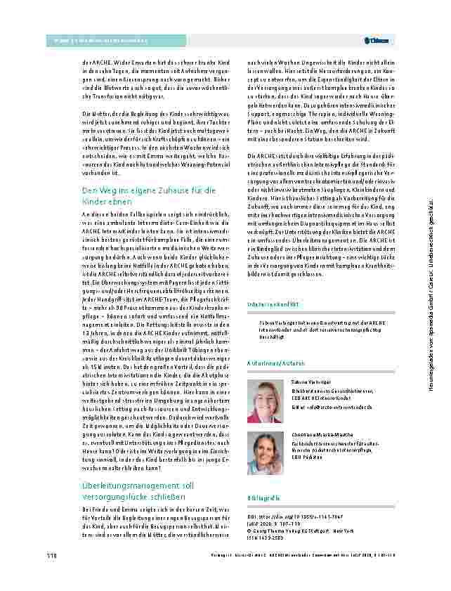Vorschauseite 4: ARCHE Intensivkinder: Know-how mit Herz