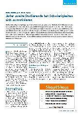 Vorschauseite 1: Onlinestudium geht auf die Psyche. Jeder zweite Studierende hat Schwierigkeiten, sich zu motivieren.