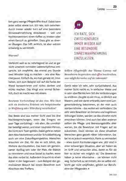 Vorschauseite 2: Wenn Bewohner an Covid-19 sterben.