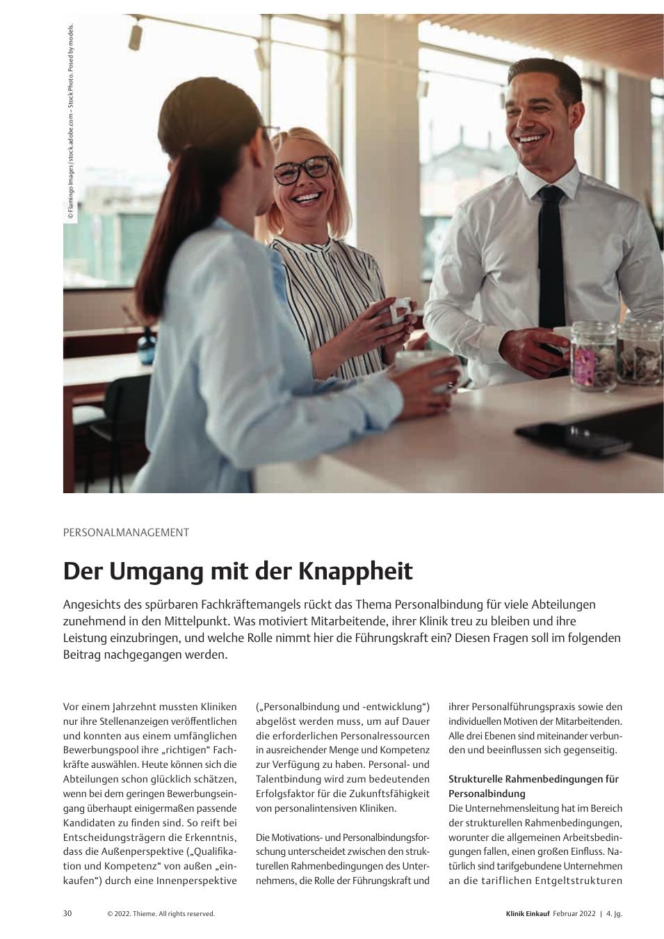 Vorschauseite 1: Personalmanagement: Der Umgang mit der Knappheit