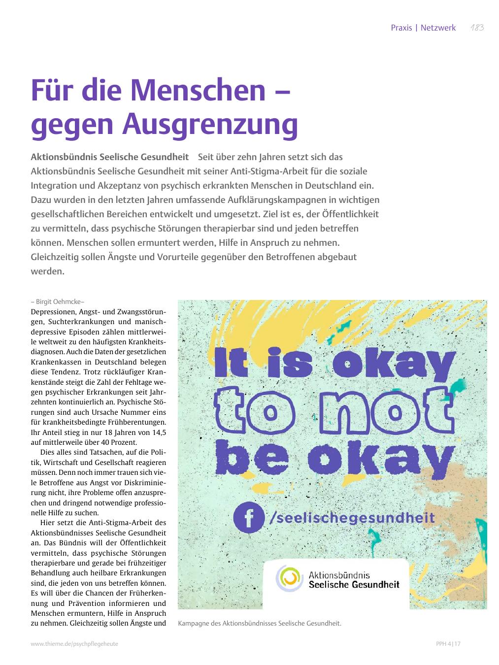 Vorschauseite 1: Für die Menschen ? gegen Ausgrenzung