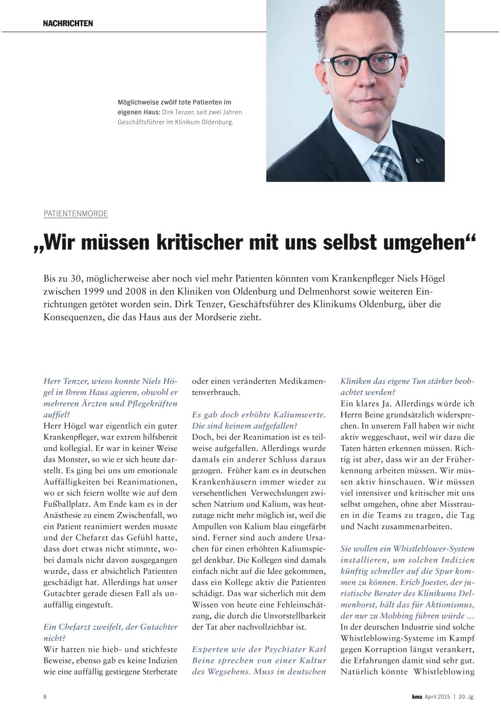 Vorschauseite 1: ?Wir müssen kritischer mit uns selbst umgehen?