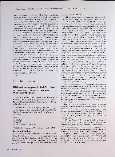 Vorschauseite 6: Verweigerte Personalratszustimmung zu außerordentlicher Kündigung eines Personalratsmitglieds