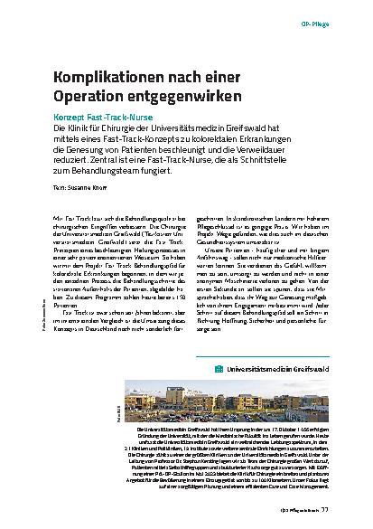 Vorschauseite 1: Komplikationen nach einer Operation entgegenwirken