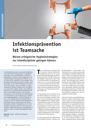 Vorschauseite 1: Infektionsprävention ist Teamsache Warum erfolgreiche Hygienestrategien nur interdisziplinär gelingen können