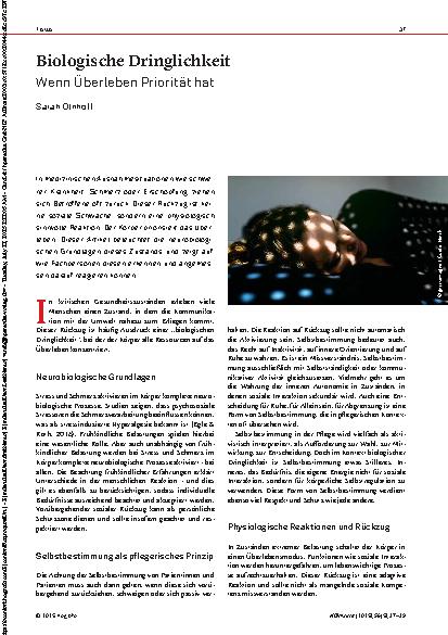 Vorschauseite 1: Biologische Dringlichkeit Wenn Überleben Priorität hat